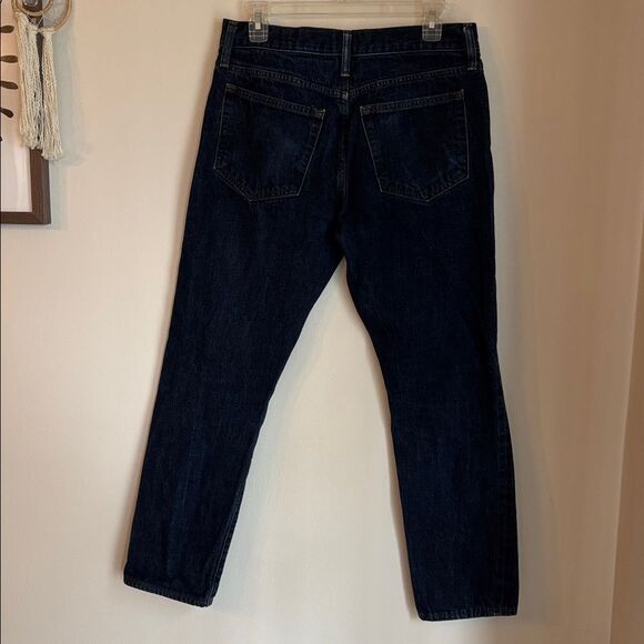 J. Crew Mens Selvedge Deep Indigo Straight leg Jeans dark wash 31X30 Classic EUC - Picture 7 of 13